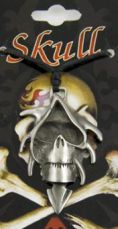  Pendant Pewter Reaper Skull - 