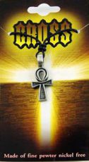  Pendant Pewter Ankh Black - 