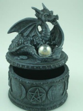 Шкатулка BOX CIRCLE DRAGON BLK 4.51N Cleopatra 80746 - маленькая картинка