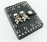  WALLET WITH TWO SKULLS - 