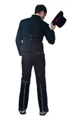 Мужской черный жилет на пуговицах Loki Mens Waistcoat Necessary Evil N1132 / Готический стиль / - маленькая картинка