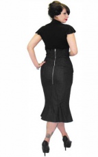  Belisama Retro Stretch Denim High Waisted Tulip Skirt Necessary Evil N1086 -  