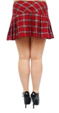  Necessary Evil Bellona Red White Tartan Mini Skirt Necessary Evil N1023T1 /   / -  