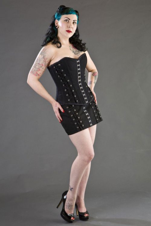  Alchemy punk rock mini skirt in black twill Burleska alchemy-skirt-black-twill /   /  1
