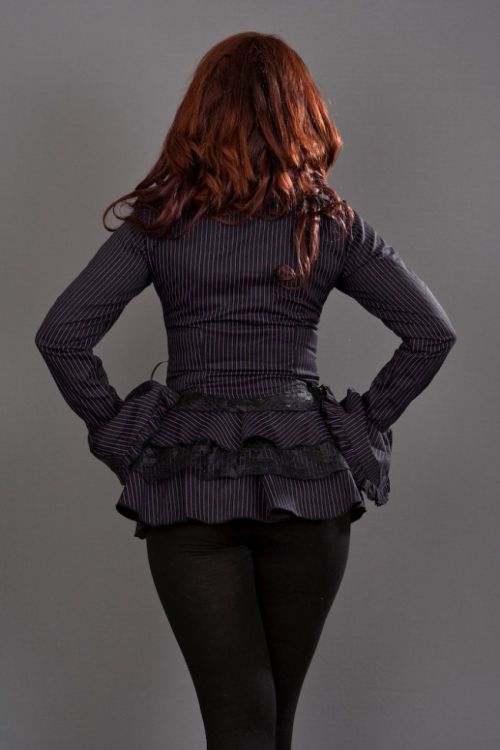  Gothic black purple striped jacket - Attitude Burleska attitude-jacket-purple-stripe  2
