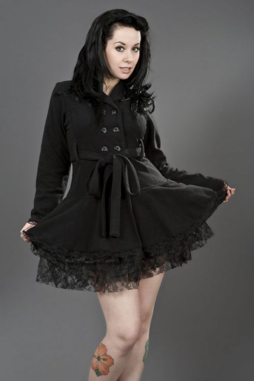 Жакет Dark ladies gothic jacket in black fleece Burleska dark-jacket-black-fleece Изображение 1