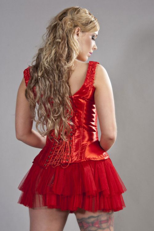  Duchess overbust corset with straps in red satin Burleska duchess-overbust-corset-red-satin  2