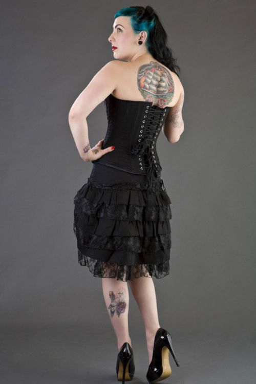  Jessica ruffled mini skirt in black twill Burleska jessica-skirt-black-twill  2