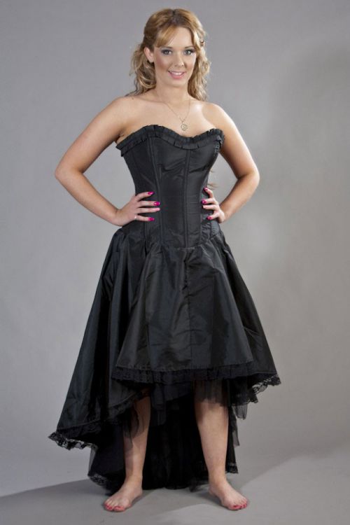  Monroe corset dress in black taffeta Burleska monroe-corset-dress-black-taffeta  2