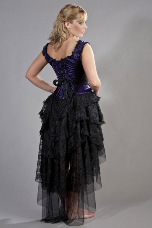  Ophelie gothic corset dress in purple satin flock Burleska ophelie-corset-dress-purple-satin-flock  2