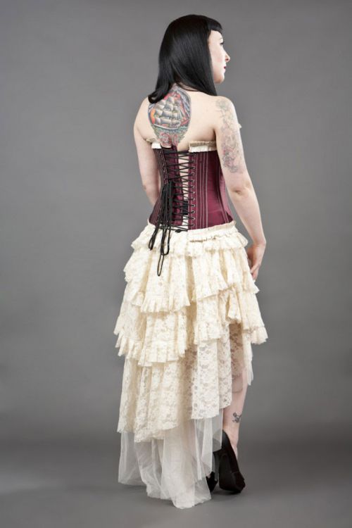  Ophelie long burlesque skirt in cream lace Burleska ophelie-skirt-cream-lace  2