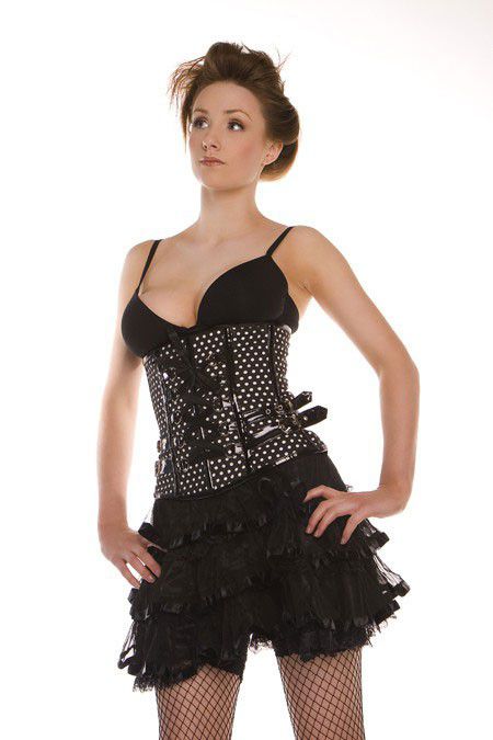  Widow burlesque mini skirt in black satin & black mesh Burleska widow-skirt-black-black  1