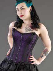 Корсет DAISY OVERBUST PURPLE BROCADE Burleska DAI OB BRO PUR - маленькая картинка
