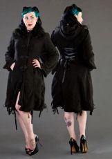  ELIZABETH COAT BLACK FLEECE - 