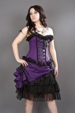  Alice overbust gothic corset in purple taffeta - 