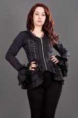  Gothic black purple striped jacket - Attitude - 