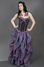  Ballgown gothic victorian maxi skirt in lilac taffeta - 