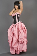  Ballgown long victorian skirt in pink taffeta - 