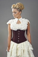  Candy underbust waist training corset in brown twill - 