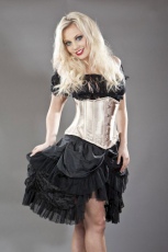  Candy underbust steel boned waist training cincher in gold satin - 