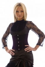  Candy underbust waist cincher in purple velvet - 