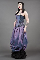  Chantelle overbust steel boned corset in lilac taffeta - 