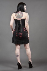 Юбка Cirque de Nuit gothic mini skirt in black twill with red cord detail Burleska cirque-de-nuit-skirt-red - маленькая картинка