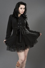  Dark ladies gothic jacket in black fleece - 