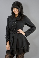  Dark female gothic jacket in black twill - 