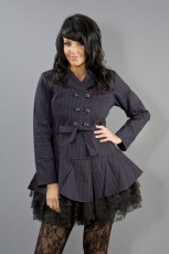  Dark ladies gothic jacket in black and purple stripes - 
