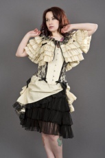  Diva knee length burlesque skirt in cream taffeta - 