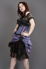  Diva knee length burlesque skirt in lilac taffeta - 
