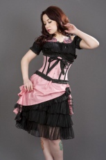  Diva knee length burlesque skirt in pink taffeta - 
