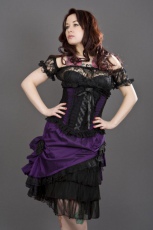  Diva knee length burlesque skirt in purple taffeta - 