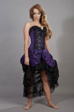  Elizabeth vintage corset dress in purple taffeta - 