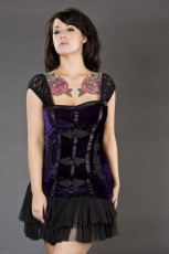  Elizabeth gothic top in purple velvet - 