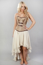  Elizium long victorian skirt in cream chiffon - 