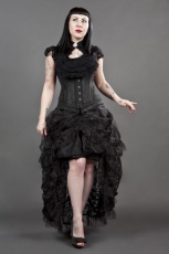  Elvira long gothic skirt in black organza - 