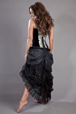 Юбка Elvira long victorian gothic skirt in black taffeta Burleska elvira-skirt-black-taffeta - маленькая картинка