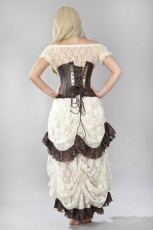 Юбка Elvira long burlesque skirt in cream and brown lace Burleska elvira-skirt-cream-brown-lace - маленькая картинка