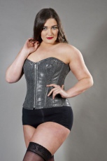  Glamour overbust plus size corset in black bond - 