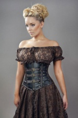  Gypsy brown vintage stretch lace top - 