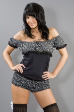  Gypsy black polka dot cotton top - 