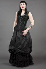  Jasmin overbust green corset in scroll brocade - 