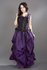  Jasmin overbust lace up corset in purple taffeta - 