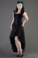 Jasmin overbust gothic corset in purple velvet - 