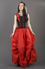  Jasmin overbust lace up corset in red taffeta - 