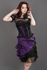  Jasmin underbust gothic corset in purple taffeta - 