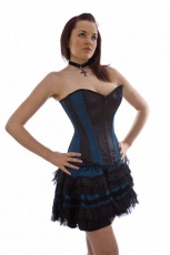  Lolita burlesque mini skirt in turquoise satin /  /  /  - 