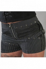  Melissa gothic hotpants in black and white stripes - 